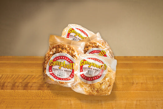 Caramel Popcorn Balls 9 Count Box