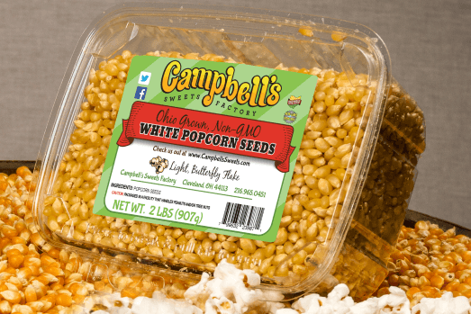 3-Pack White Popping Kernels 2lbs Each