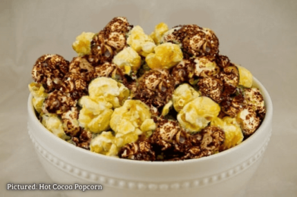 Bowl of Hot Cocoa Popcorn