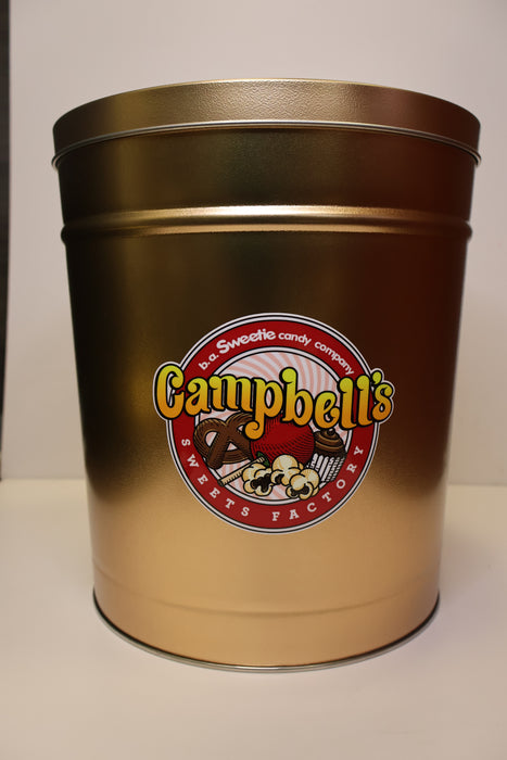 Christmas Gold Campbell's Tin 3.5 Gallon