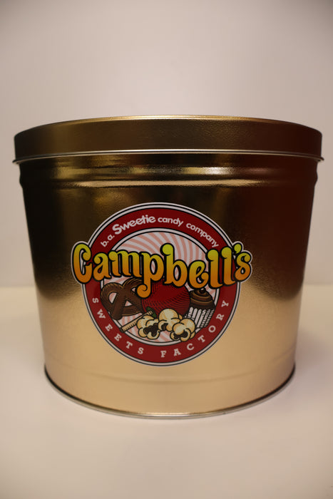 Christmas Gold Campbell's Tin 2 Gallon