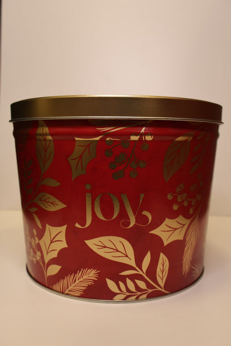 Christmas Poinsettia Joy Tin 2 Gallon