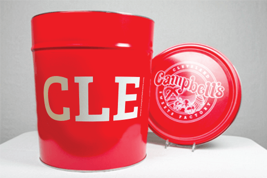 3.5 Gallon I Heart CLE Red Tin